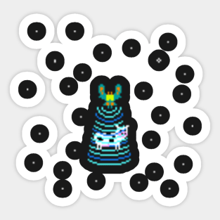 Galaga Space Cow Sticker